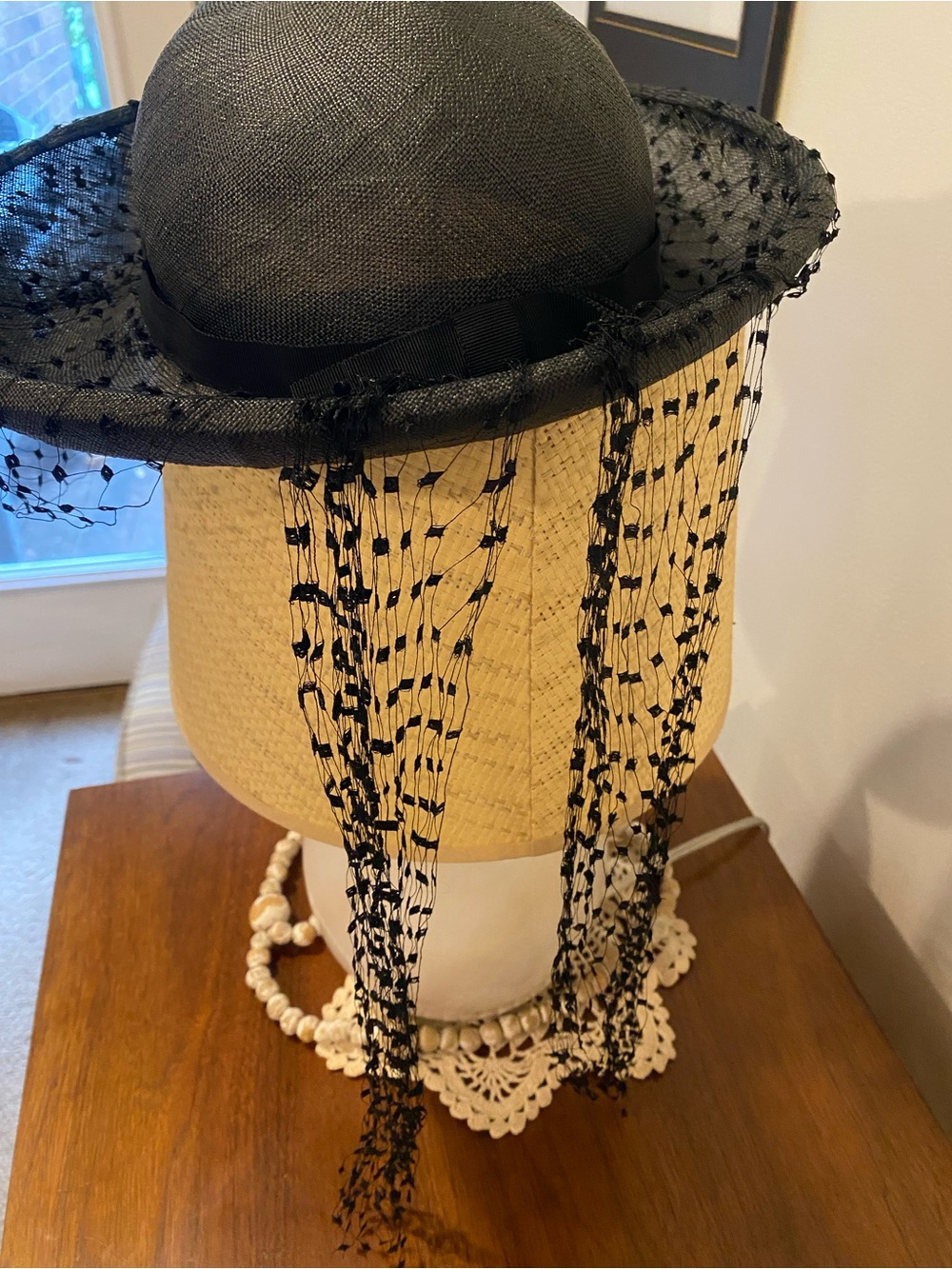 Vintage Pierce Black Veiled Cocktail Hat - Women's Accessories - Picture 5 of 9
